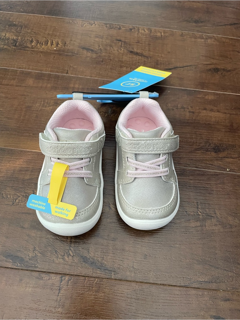 Stride Rite Toddler Metallic Pink Lined Toddler Sneakers